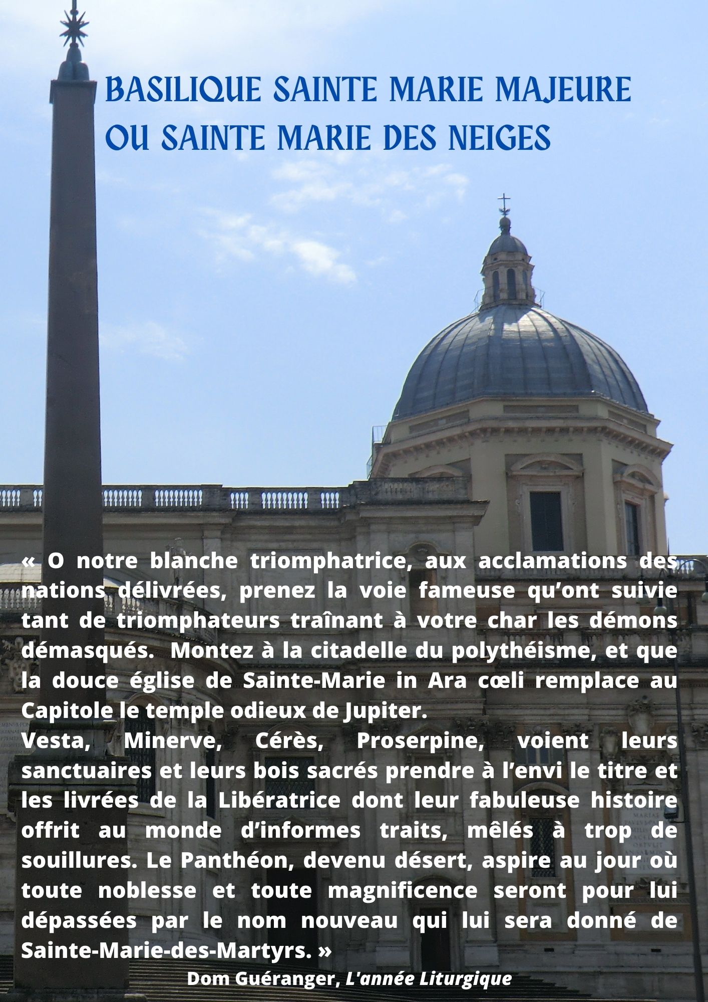 5 août : dédicace de Sainte Marie des Neiges 3 Ste Marie des neiges2