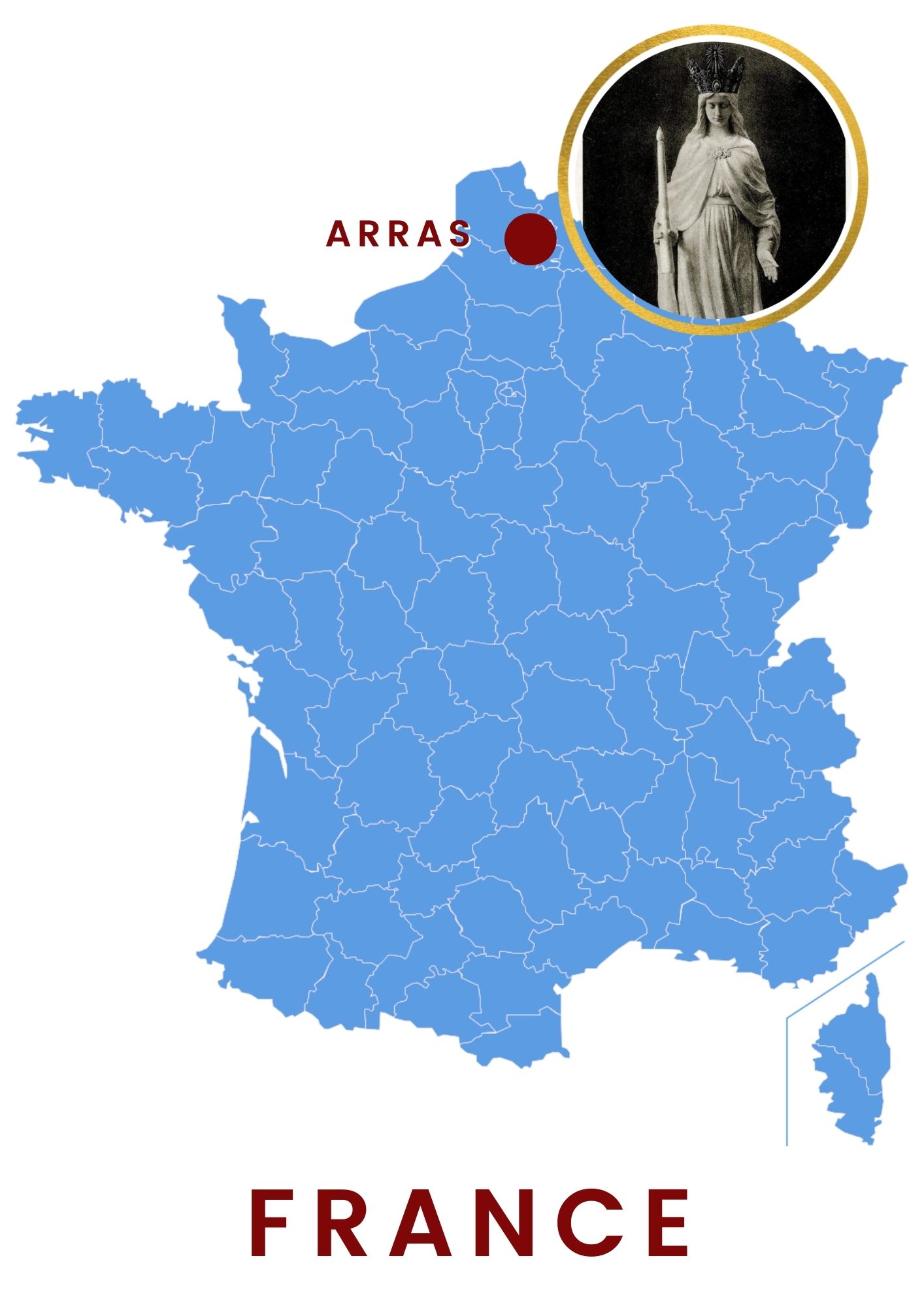 Les apparitions de Marie annonciatrices de miracles 6 carte France ND des ardents