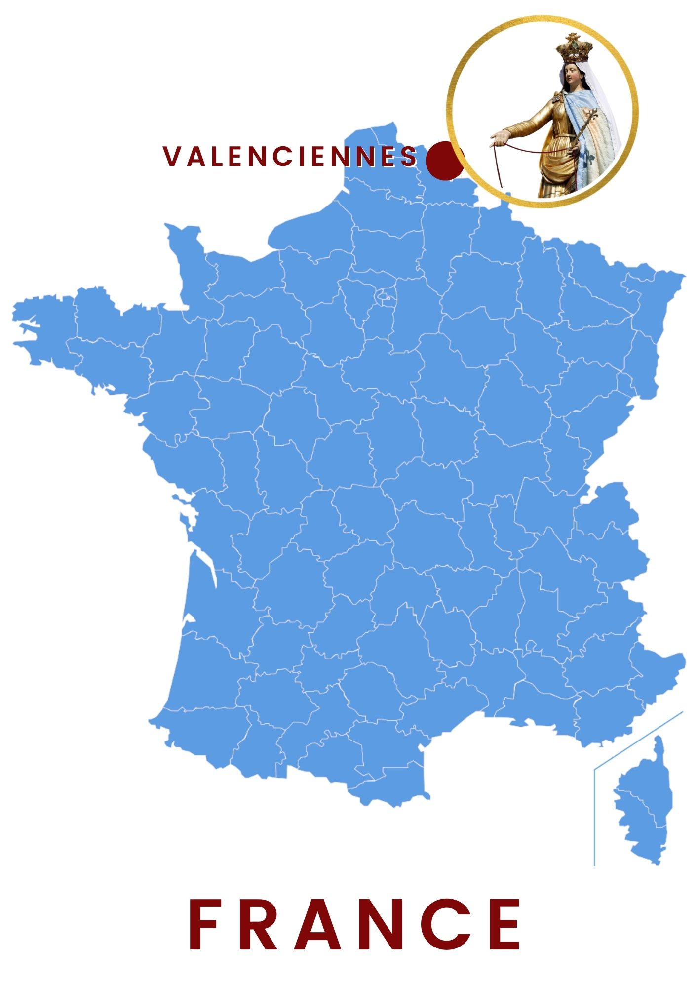 Les apparitions de Marie annonciatrices de miracles 2 carte France ND du Saint Cordon