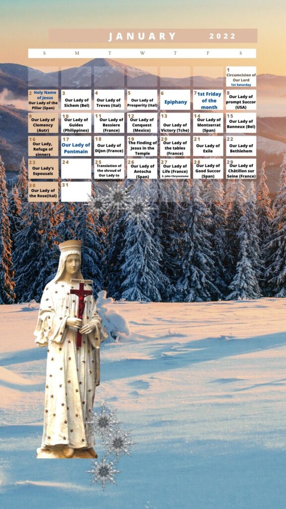 SCREEN Calendar 2022 JANUARY