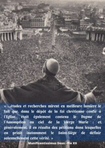 Proclamation du dogme de l’Assomption par Pie XII en 1950 : Munificentissimus Deus 3 dogme assomption proclamation pie XII pr deco4