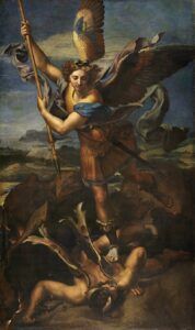 800px Le Grand Saint Michel by Raffaello Sanzio from C2RMF retouched
