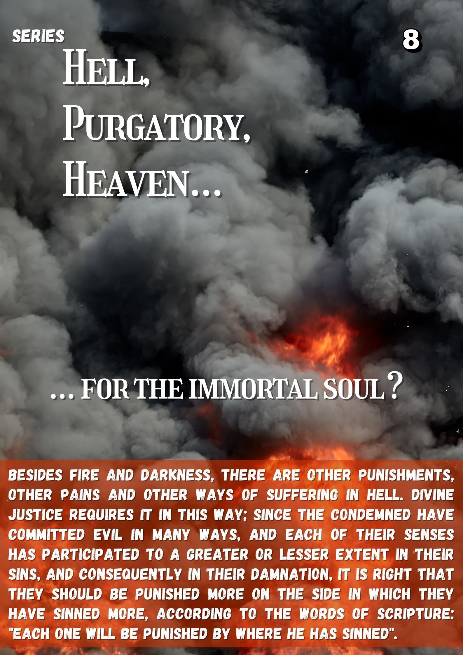 New series: Hell, purgatory or heaven for the immortal soul? 8 Engl 0000496
